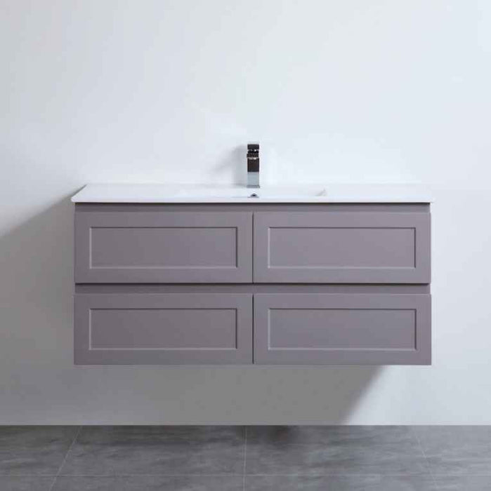 600-1500*460*560mm Matt Grey Bathroom Vanity Wall Hung Cabinet Only and Ceramic/Stone Top Available