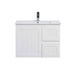 600-1500*460*580mm Lukka Archill Federation Matt White PVC Fluted Wall Hung Vanity