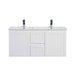 600-1500*460*580mm Lukka Archill Federation Matt White PVC Fluted Wall Hung Vanity