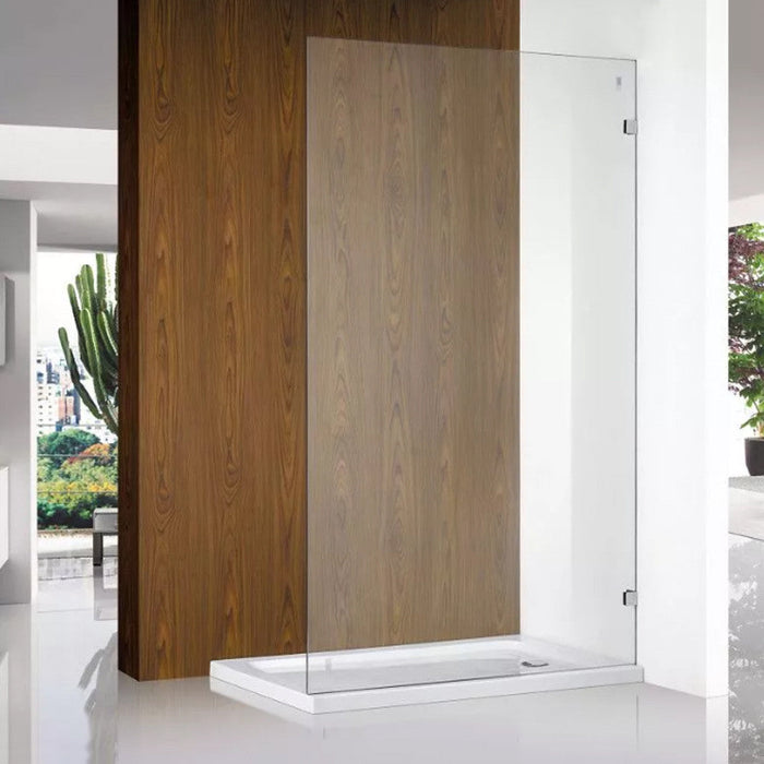 200-1200mm Covey 10mm Glass Frameless Walk In Single Fixed Panel Brush Bronze Brackets Shower Screens