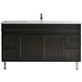900-1500*460mm Acacia Matte Black Bathroom Vanity Freestanding With Kickboard Left/Right Drawers Cabinet Only and Ceramic/Stone Top Available - HD reno
