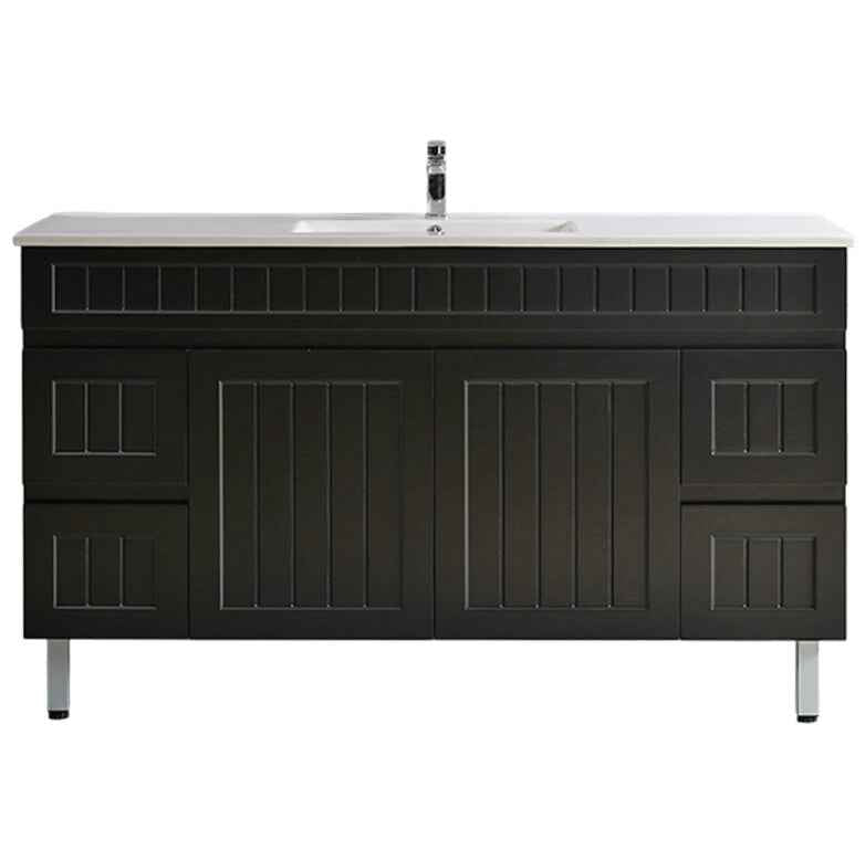 900-1500*460mm Poseidon Acacia Matt Black PVC Bathroom Freestanding ...