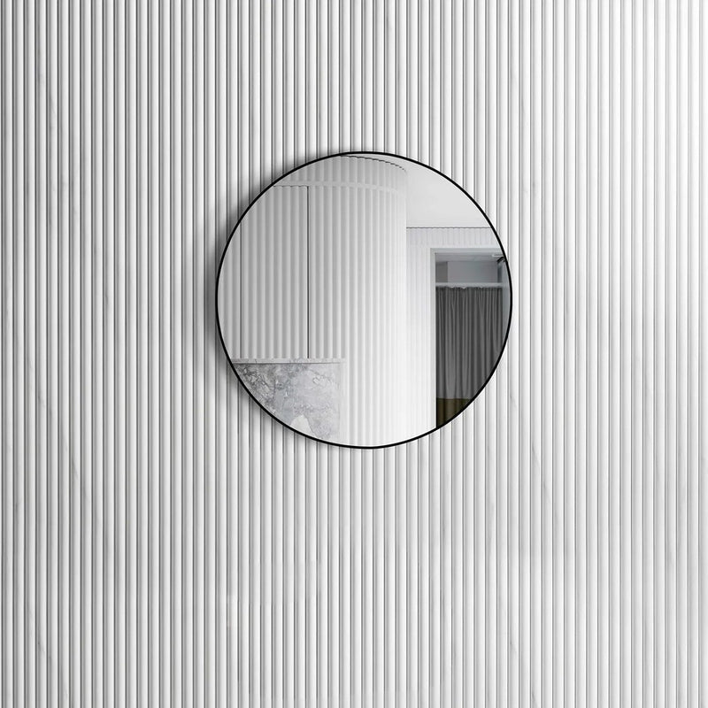 700*700*30mm Otti London Black Framed Copper-free Round Pencil Edge Mirror Only