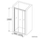 830-1030mm 6mm Tempered Glass L Shape 3 Panels Sliding Door Chrome Framed Shower Screens