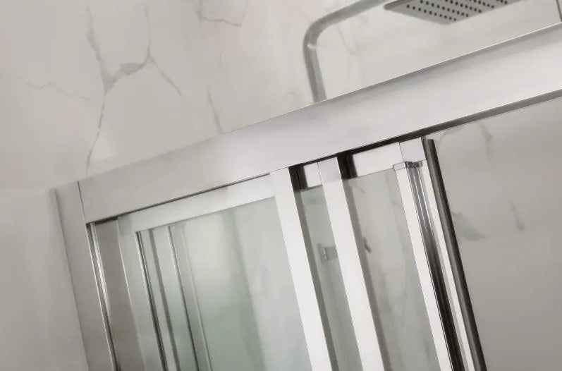 830-1030mm 6mm Tempered Glass L Shape 3 Panels Sliding Door Chrome Framed Shower Screens
