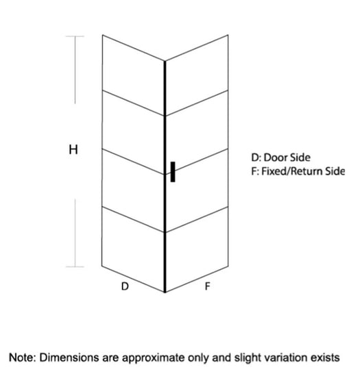 900/1000x2000mm 6mm Glass L Shape Pivot Grid Door with Fixed Return Panel Black Framed Shower Screens - HD reno