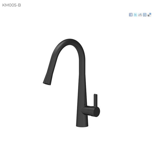 BK Kuchendesigner Chrome/Matt Black/Brushed Nickel Brass Pull Out Swivel Kitchen Mixer - HD reno