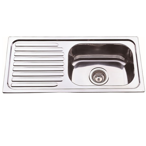 760*360*170mm BK Traditionell 304 Stainless Steel Square Top Mount Wirh Drainer Laundry Kitchen Sink - HD reno