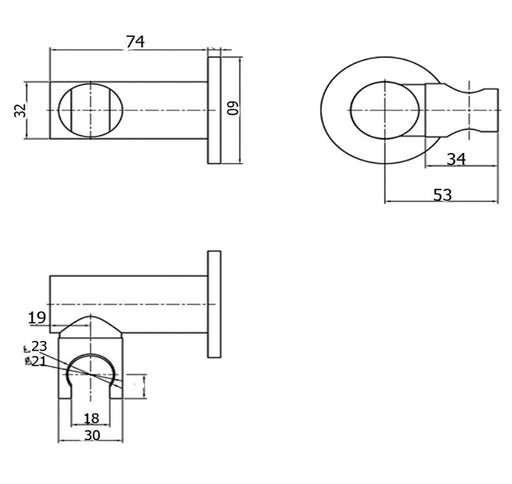 BK Rund Brass Chrome/Matt Black/Brushed Nickel/Brushed Gold/Brushed Gunmetal Round On Bracket Handheld Showers - HD reno