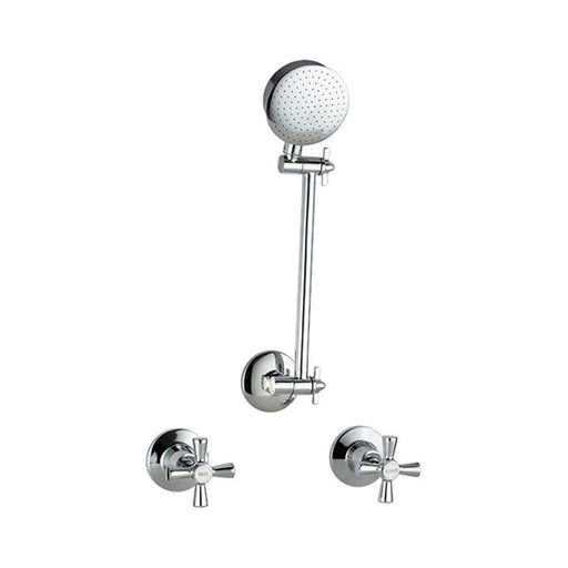 BK Wahlen 10 Chrome Brass Easy Clean Shower Set - HD reno