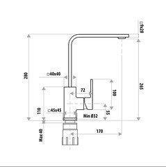Lauren Project Sink Mixer Matt Black