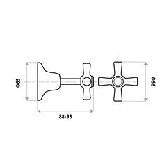 Easy Clean Anti Vandal Wall Top Assembly Chrome