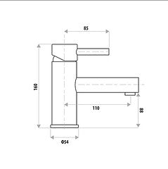 Elle Stainless Steel Basin Mixer Chrome