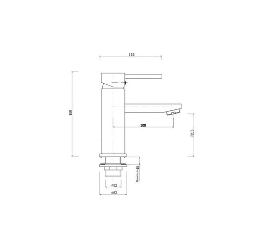 Aquaperla Pentro Chrome/Matt Black/Brushed Gold/Brushed Nickel/Gunmetal Grey Solid Brass Round Basin Mixer - HD reno