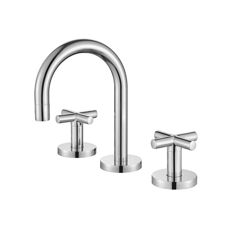 Modernnational Ryker Chrome/Matt Black/Brushed Bronze/Gun Metal/Brushed Nickel/Champagne Solid Brass 1/4 Turn Basin Set