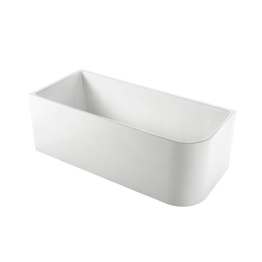 1500/1700*750*610mm ABS Ellie Gloss White Oval Acrylic Back to Wall Freestanding Bathtub - HD reno