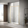 900-1800*2000mm SUN 8mm Glass Sliding Wall To Wall Frameless Brushed Gold Fittings Shower Screens