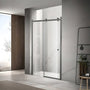 900-1800*2000mm SUN 8mm Glass Sliding Wall To Wall Frameless Gun Metal Fittings Shower Screens