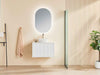 600-1500*460*500mm POS CETO Kirribilli Matte White PVC Constructed Fluted Bathroom Cabinet Wall Hung Vanity
