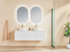 600-1500*460*500mm POS CETO Kirribilli Matte White PVC Constructed Fluted Bathroom Cabinet Wall Hung Vanity