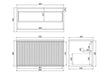 600-1500*460*500mm POS CETO Kirribilli Matte White PVC Constructed Fluted Bathroom Cabinet Wall Hung Vanity