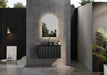 600-1500*460*500mm POS CETO Kirribilli Matte Black PVC Constructed Fluted Bathroom Cabinet Wall Hung Vanity