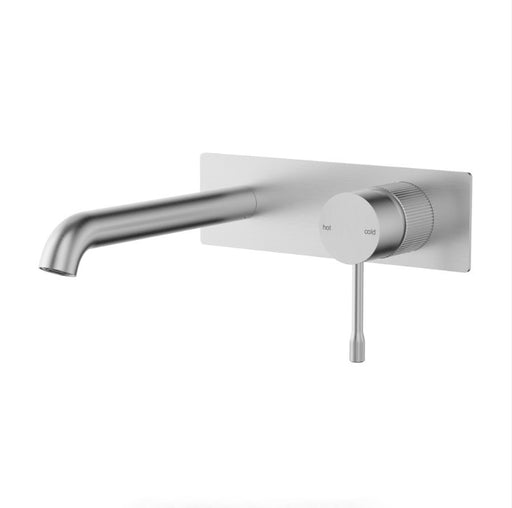 Ikon Linie Brushed Nickel/Matt Black/Gunmetal Grey/Brushed Gold Solid Brass Wall Basin Mixer Trim Kit - HD reno