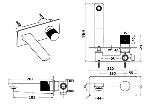 BK QI KASTEN Premium Brass Progressive Bath Mixer - HD reno