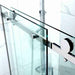 870-1180x2000mm Sliding L Shape Frameless Light Gold 10mm Glass Embedded Circle Handle Shower Screen