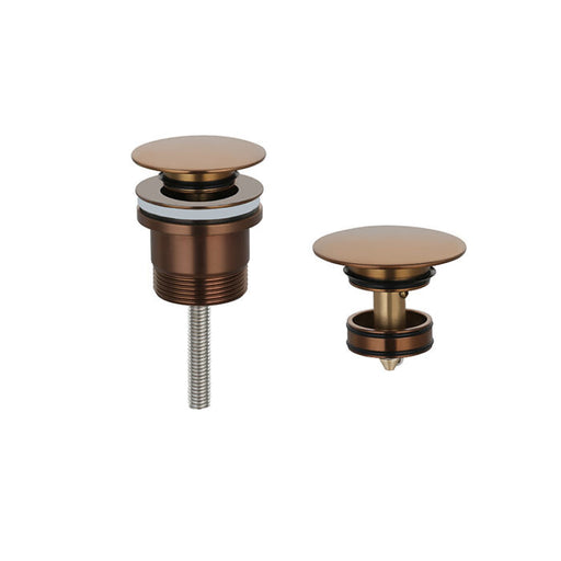 32mm BK Handel Universal Mushroom Head Chrome/Matt Black/Brushed Nickel/Brushed Gold/Gunmetal Grey/Brushed Bronze Brass With Or Without Overflow Basin Pop Up Wastes - HD reno