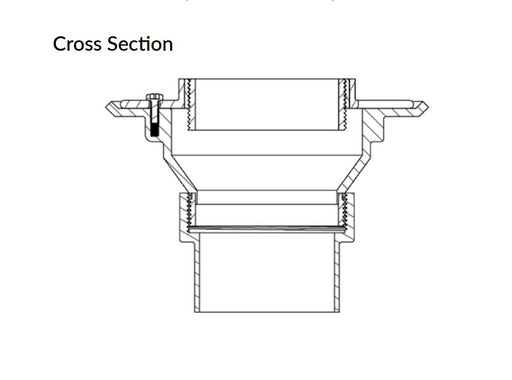Vertical Variable Height Main Body (suits 100mm pipe) - HD reno