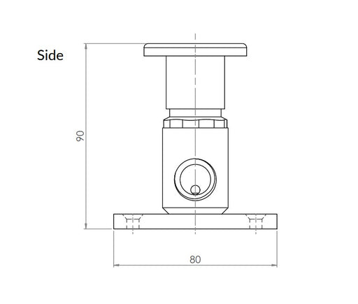 304 Grade Stainless Steel Mechanical Foot/Knee Operated Valve 90 Degree Mount - HD reno