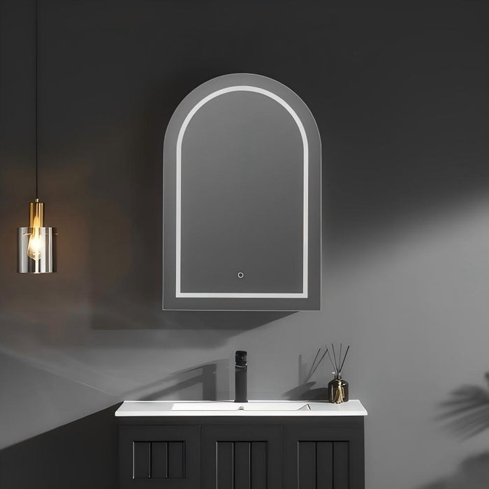600*900mm Poseidon LED Olivia Arch Copper-free Polyurethane Shaving Cabinet