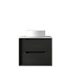 600-1500*460*550mm Byron Matte Black Bathroom Wall Hung Vanity - Cabinet Only and Ceramic / Stone Top
