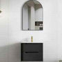 600-1500*460*550mm Byron Matte Black Bathroom Wall Hung Vanity - Cabinet Only and Ceramic / Stone Top