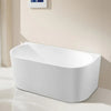 1500/1600*750/800*580mm ABS Dana Gloss White Oval Acrylic Back to Wall Freestanding Bathtub