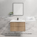 600-1800*450*550mm Bali American Oak MR Melamined Board Panel With PVC Coating Fluted Wall Hung Vanity - HD reno