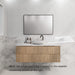 600-1800*450*550mm Bali American Oak MR Melamined Board Panel With PVC Coating Fluted Wall Hung Vanity - HD reno