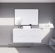 600-1800*450*550mm ABS Bali Matt White MR Melamined Board Panel With PVC Coating Fluted Wall Hung Vanity - HD reno