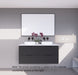 600-1800*450*550mm ABS Bali Matt Black MR Melamined Board Panel With PVC Coating Fluted Wall Hung Vanity - HD reno