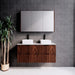 600-1800*450*550mm ABS Bali Brown Oak MR Melamined Board Panel With PVC Coating Fluted Wall Hung Vanity - HD reno