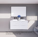600-1800*450*550mm ABS Bali Matt White MR Melamined Board Panel With PVC Coating Fluted Wall Hung Vanity - HD reno