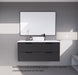 600-1800*450*550mm ABS Bali Matt Black MR Melamined Board Panel With PVC Coating Fluted Wall Hung Vanity - HD reno