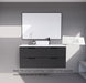600-1800*450*550mm ABS Bali Matt Black MR Melamined Board Panel With PVC Coating Fluted Wall Hung Vanity - HD reno