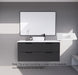 600-1800*450*550mm ABS Bali Matt Black MR Melamined Board Panel With PVC Coating Fluted Wall Hung Vanity - HD reno