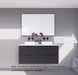 600-1800*450*550mm ABS Bali Matt Black MR Melamined Board Panel With PVC Coating Fluted Wall Hung Vanity - HD reno