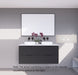 600-1800*450*550mm ABS Bali Matt Black MR Melamined Board Panel With PVC Coating Fluted Wall Hung Vanity - HD reno