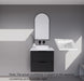 600-1800*450*550mm ABS Bali Matt Black MR Melamined Board Panel With PVC Coating Fluted Wall Hung Vanity - HD reno