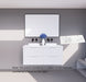600-1800*450*550mm ABS Bali Matt White MR Melamined Board Panel With PVC Coating Fluted Wall Hung Vanity - HD reno