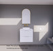 600-1800*450*550mm ABS Bali Matt White MR Melamined Board Panel With PVC Coating Fluted Wall Hung Vanity - HD reno